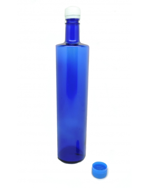 Bottiglia blu slim 75cl con tappo